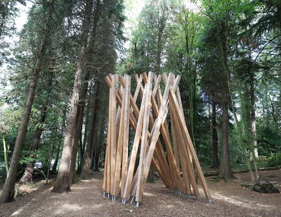 Cybernest sculpture in Hillsborough Forest Park