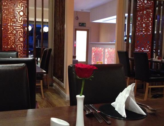 Image is of tables in the restaurant