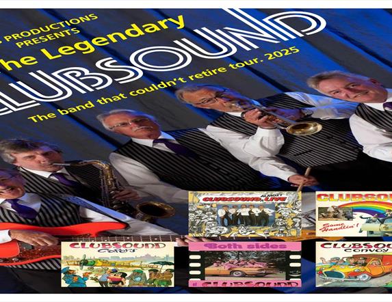 Image shows Clubsound band members with instruments.
