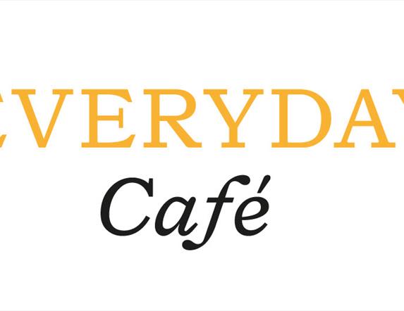 Image shows logo of Everyday Cafe 
in large letters with Everyday typed in yellow & Cafe typed in black