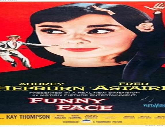 Image is poster of Audrey Hepburn in the film Funny Face