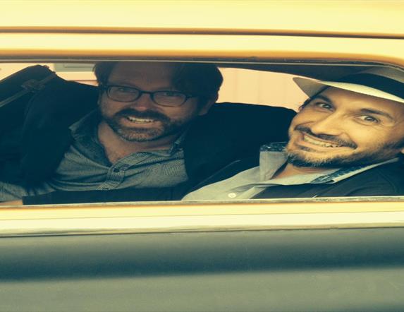 Image is of the musical duo Los Dramaticos
