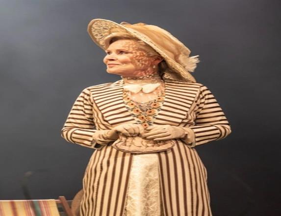 Image is of actress Imelda Staunton on stage