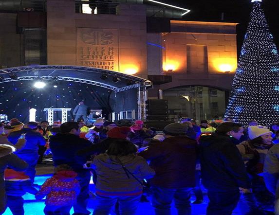 Image is of the LED Christmas Tree in Market Square Lisburn