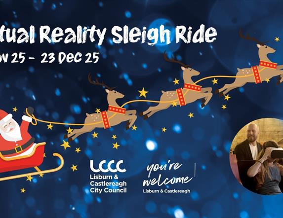 Promotional image for LCCC virtual reality sleigh ride experience 21 Nov 2025 - 23 Dec 2025