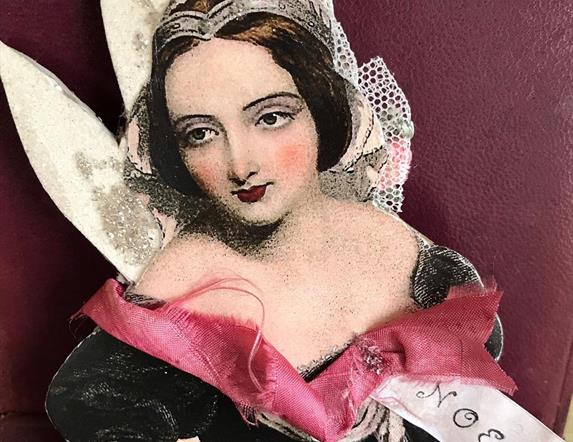 Picture of a Victorian Lady dressed like an angel
