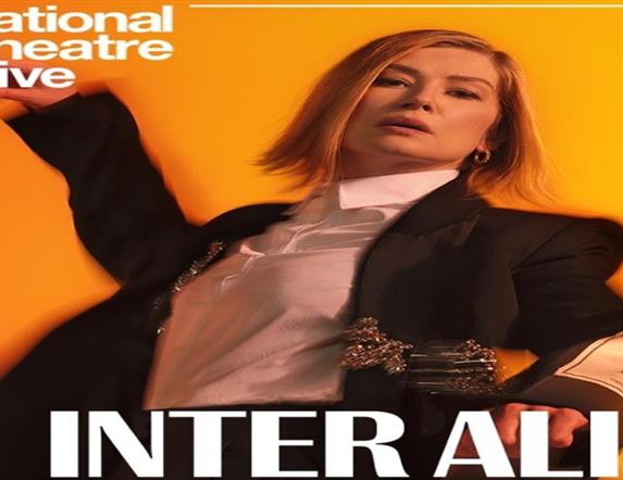National Theatre Live Inter Alia poster with female cast member.