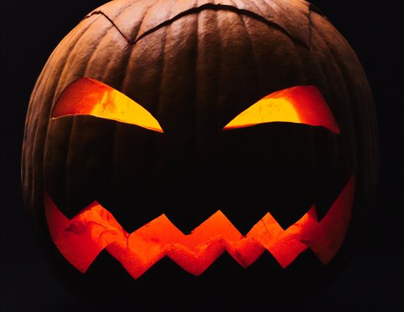 Lit up pumpkin