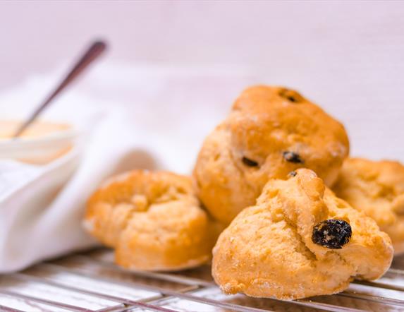 Image shows selection of fruit scones