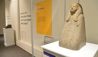 A piece that can be viewed of the Egyptian hieroglyphs Display