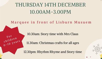Image is advertising the Christmas Cracker event at Market Square Lisburn