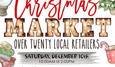 Image is a poster advertising the Christmas Market at Live Life Social Enterprises Lisburn