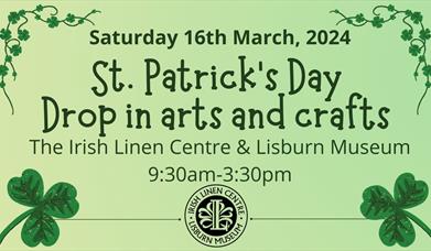 Poster for St Patrick's Day Arts & Crafts