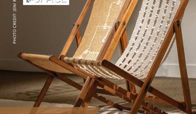 Image is of 2 deckchairs at the Intergenerational Connections Exhibition at R-Space Gallery Lisburn