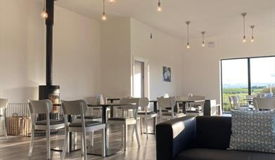 Interior image of Linen Tearoom at Laganvale Farm showing sitting area
