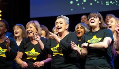 Picture of the Lisburn Rock Choir singing
