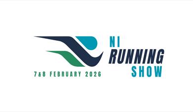 Image shows banner in navy, green and turquoise advertising NI Running