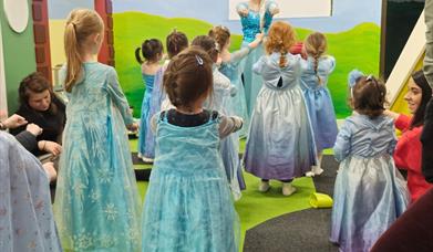 Children at Nature & Nurture dressed as Elsa