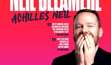 Image is of the comedian Neil Delamere