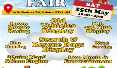 Poster for Country Vintage Fair at Magheragall Parish Church