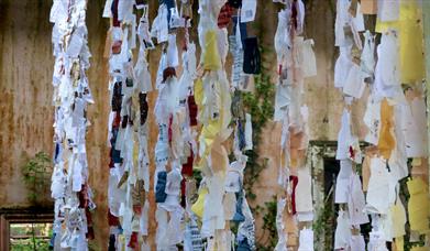 Image is of exhibition called Singing Threads: Songs and Stories of Ulster's Mill Life by Eimear Magee