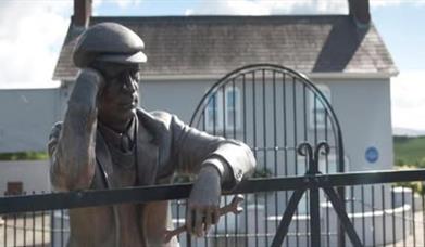 image is statue of inventor Harry Ferguson