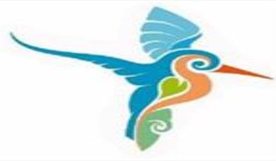 Image is a kingfisher the logo of the Lagan Valley Regional Park