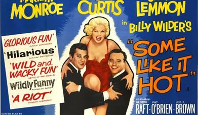 Poster for Some Like It Hot with Marilyn Monroe, Tony Curtis, Jack Lemmon