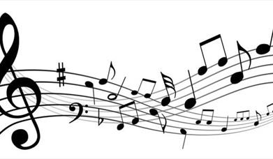 Image shows musical notes