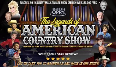 Poster with the legends of Amercian Country Music on it