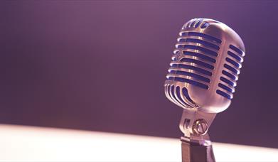 Microphone with purple background image by Matt Botsford google unsplash free image