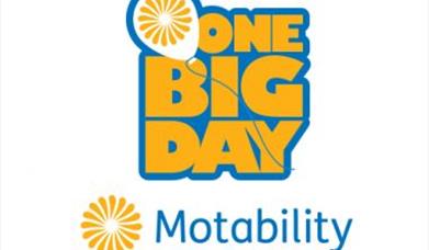Poster with One Big Day Motability on it