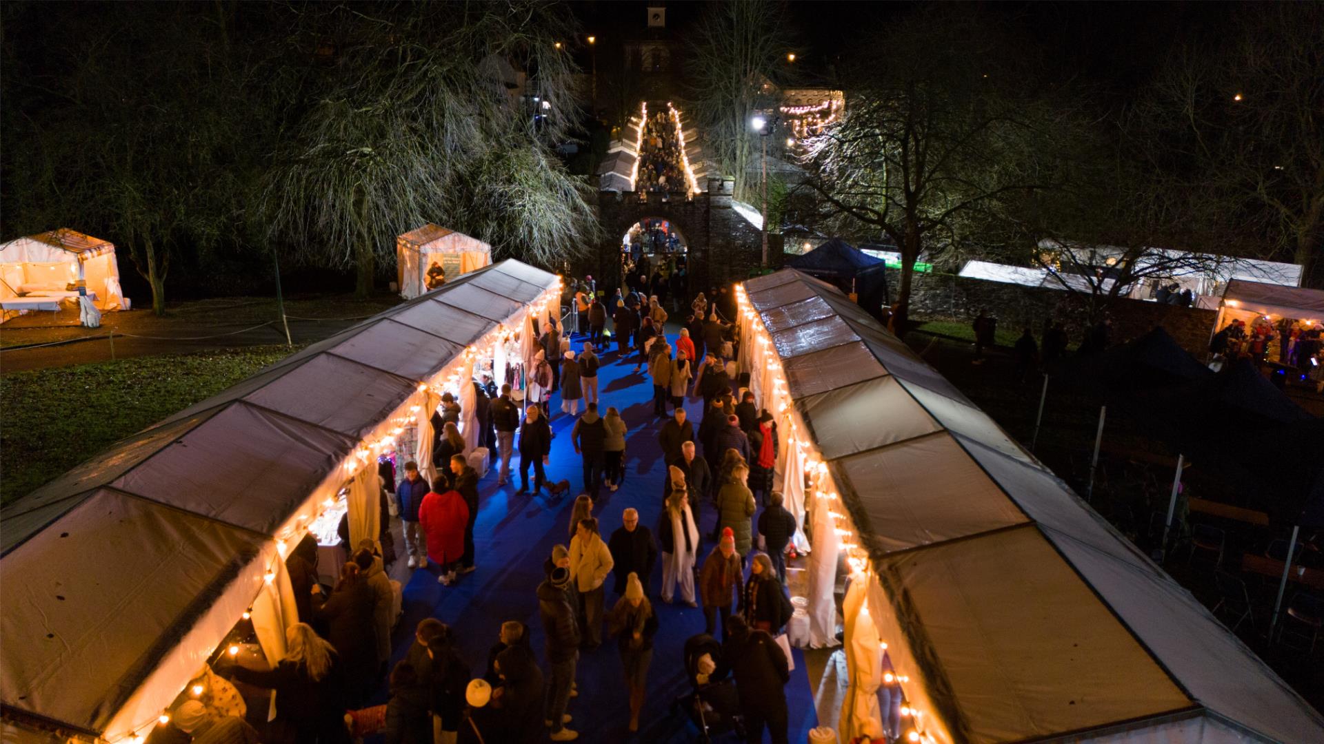 Royal Hillsborough Christmas Market at Twilight