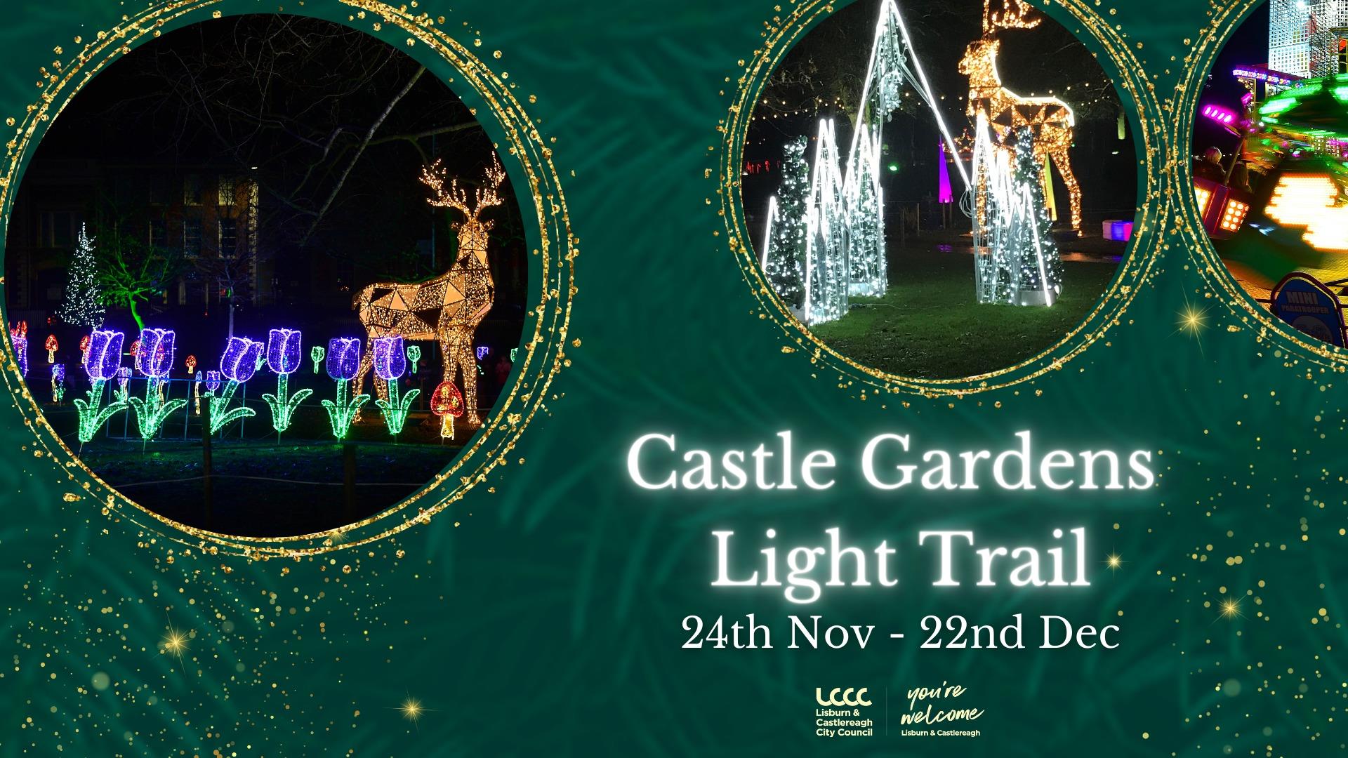 Christmas Light Trail in Castle Gardens Lisburn Lisburn and Castlereagh