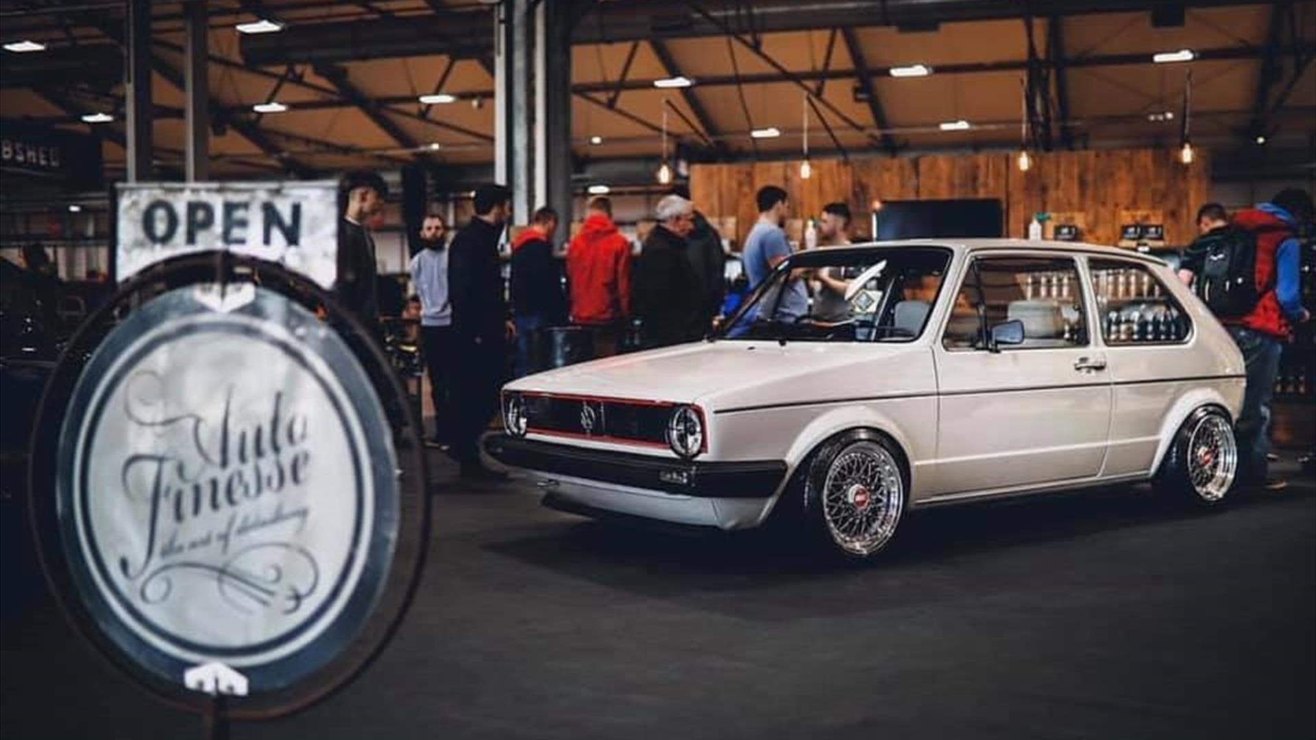 Image shows car at Dubshed exhibition