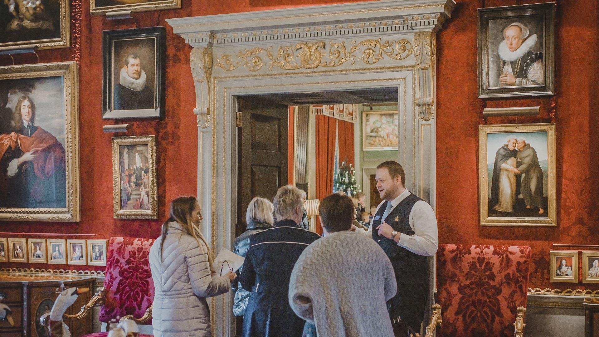 Image shows group tour of Hillsborough Castle, Royal Hillsborough.