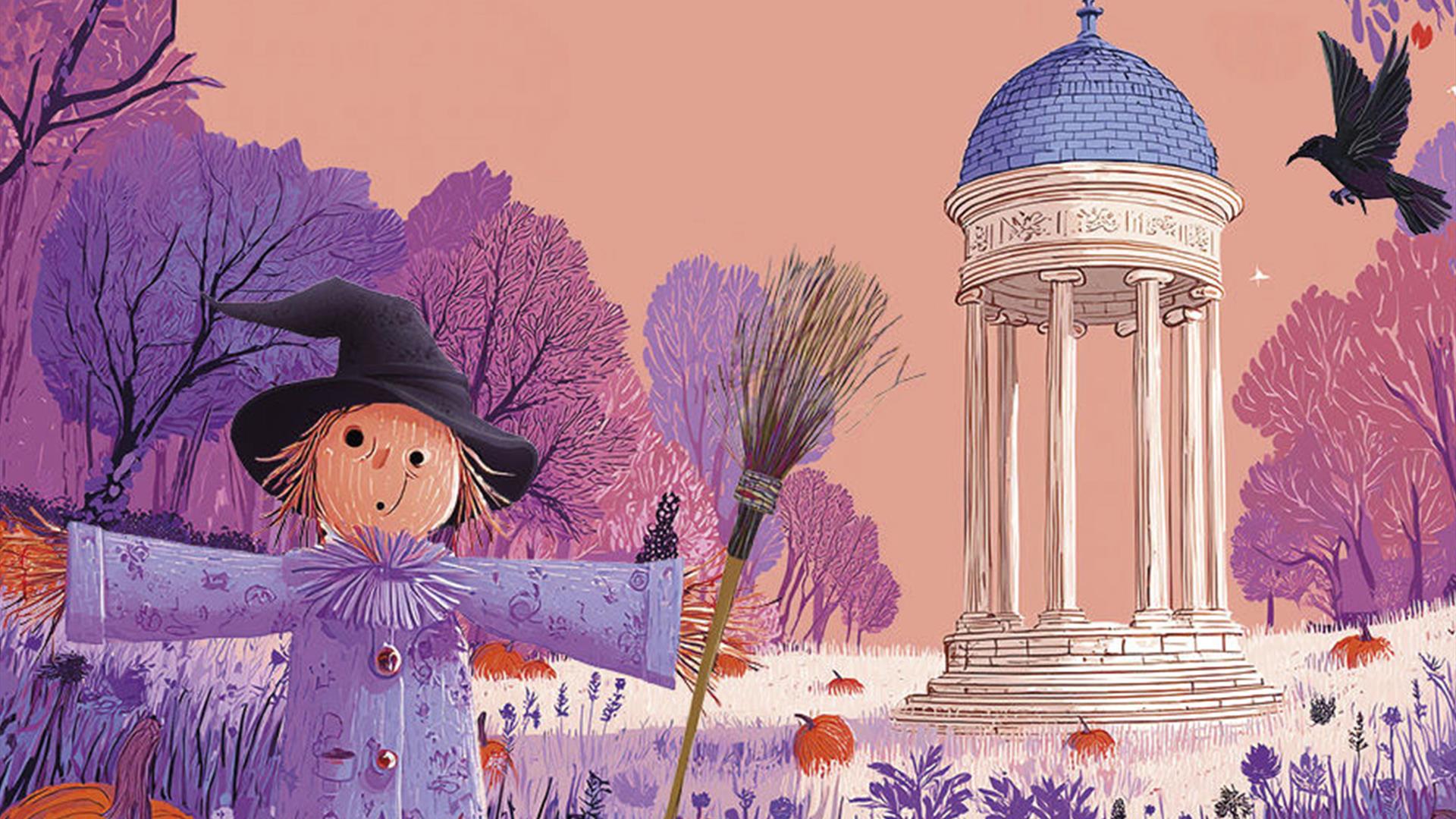 Illustration of Halloween at Hillsborough Castle and Gardens.