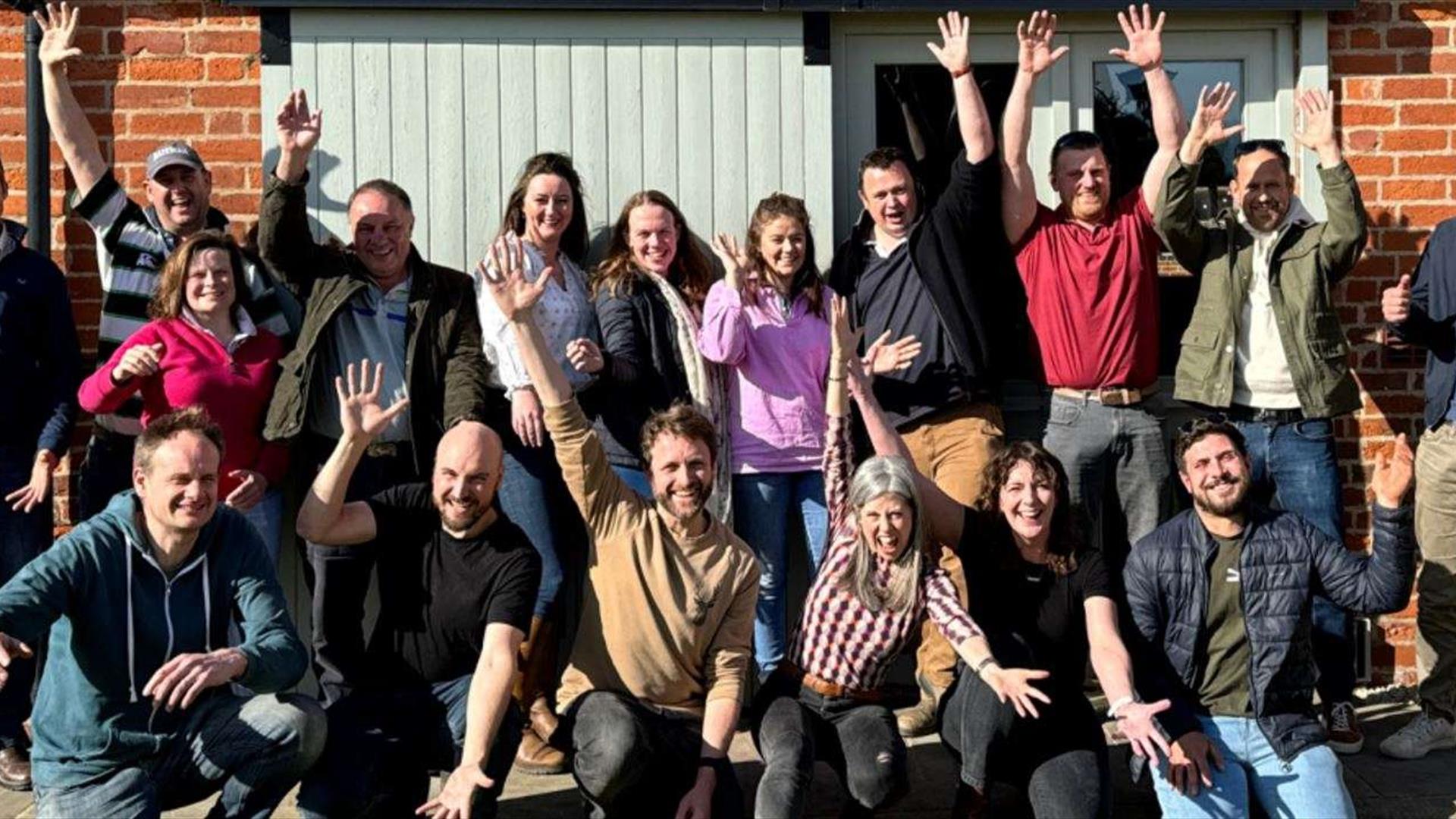 Image is of a group of young farmers in Northern Ireland