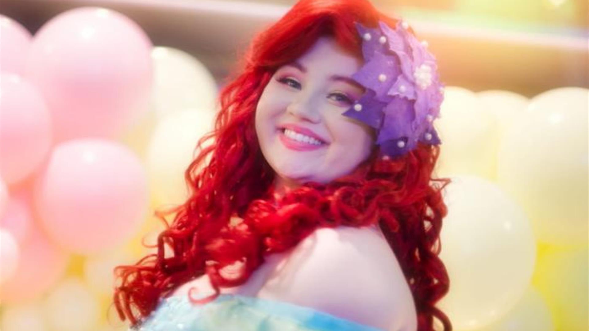 Girl dressed as a princess