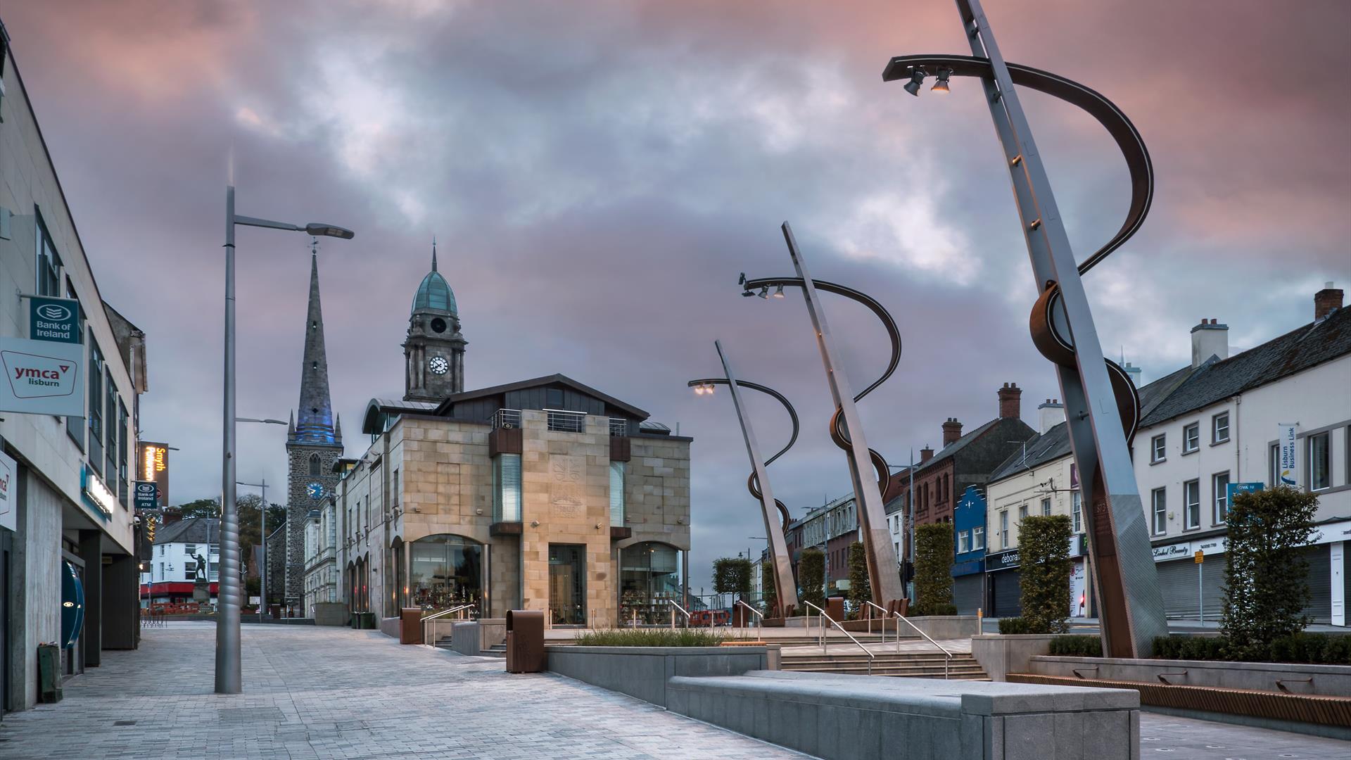 View of the Irish Linen Centre & Lisburn Museum from Market Square
