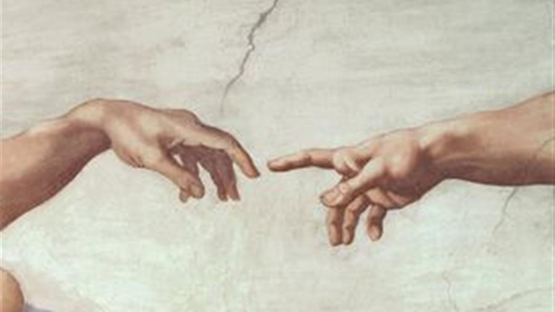 Image is of a Michelangelo painting