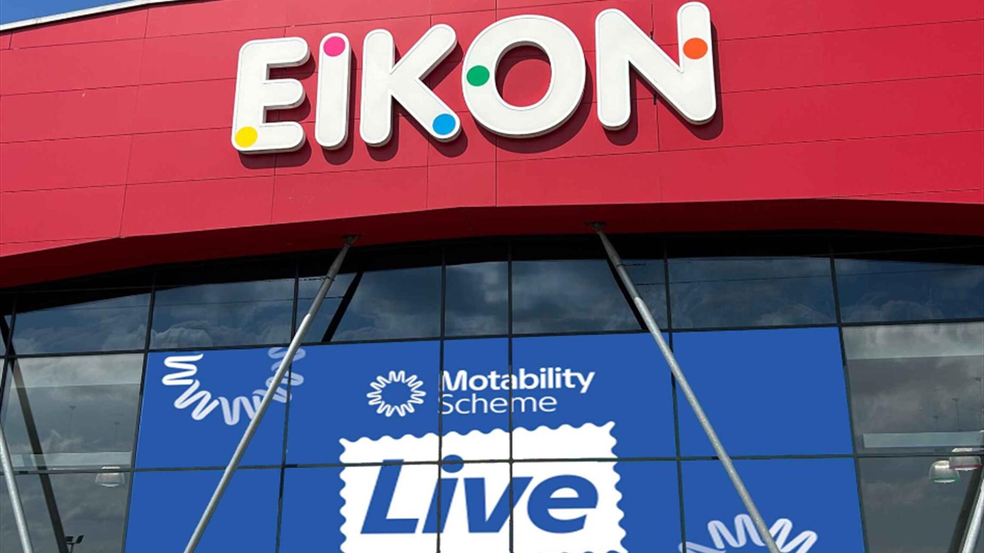 Image is showing the logo for the Motability Live show a the Eikon Centre in Lisburn