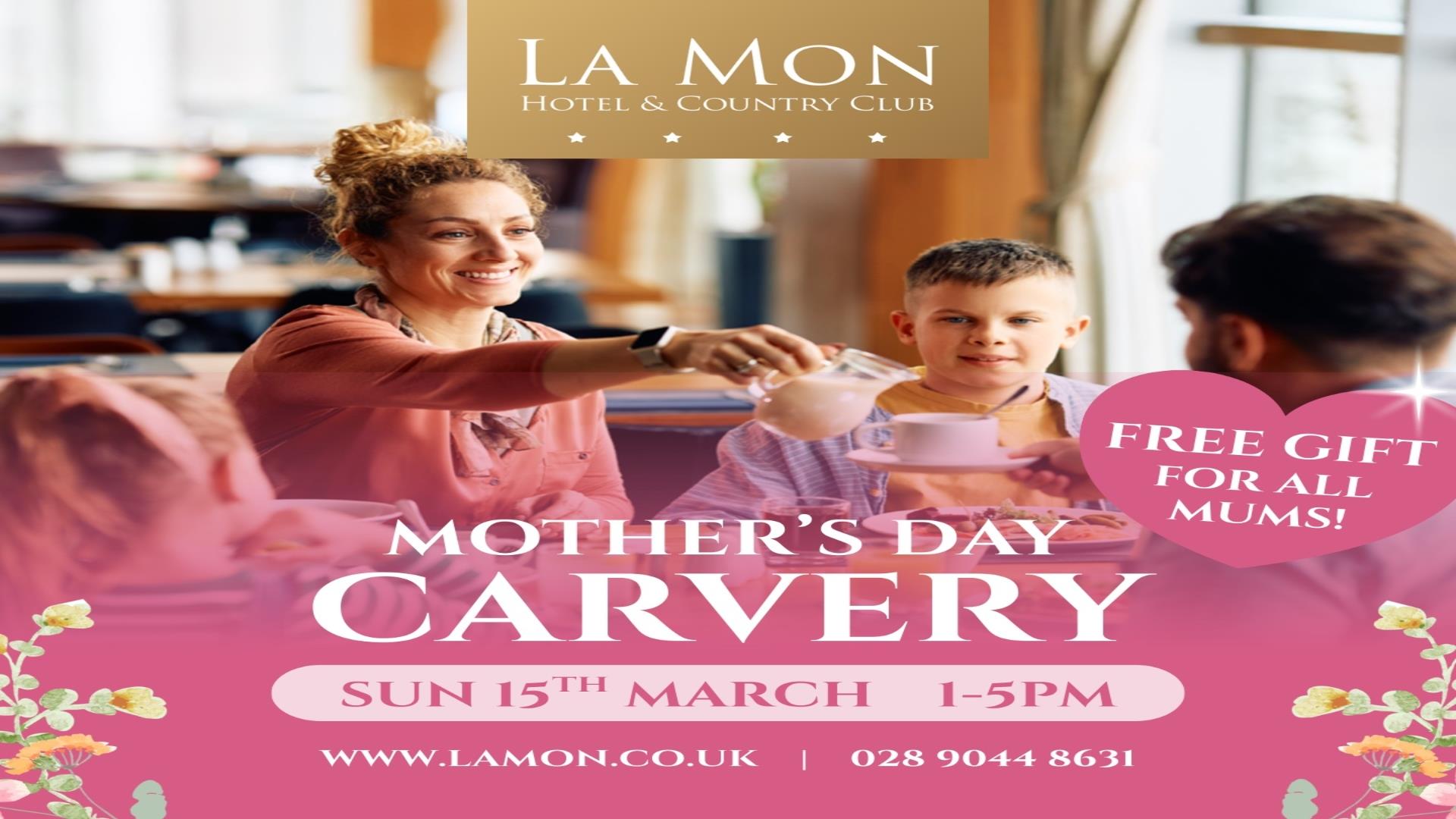 Image shows family on Mother's Day having lunch.