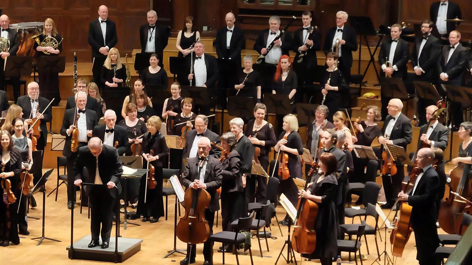 Orchestra on stage