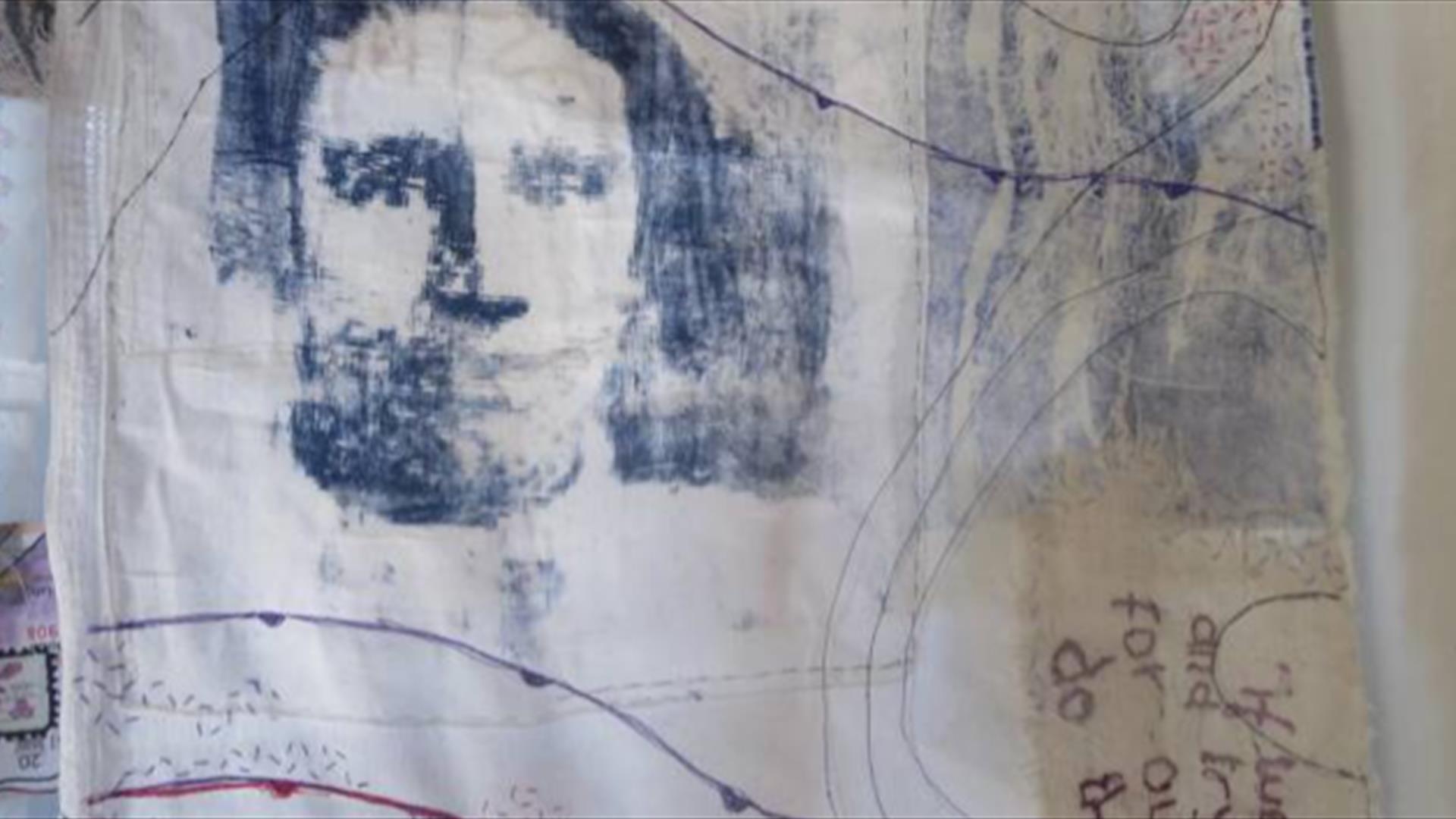 Image shows the artwork by Cas Holmes of her exhibition Places, Spaces and Traces