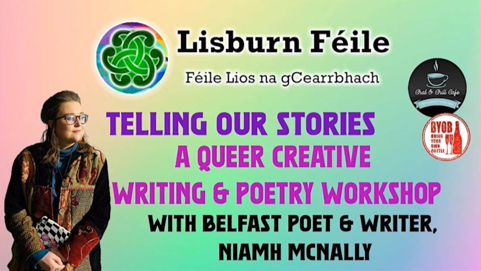 Lisburn Feile- Telling Our Stories Poster with Niamh McNally