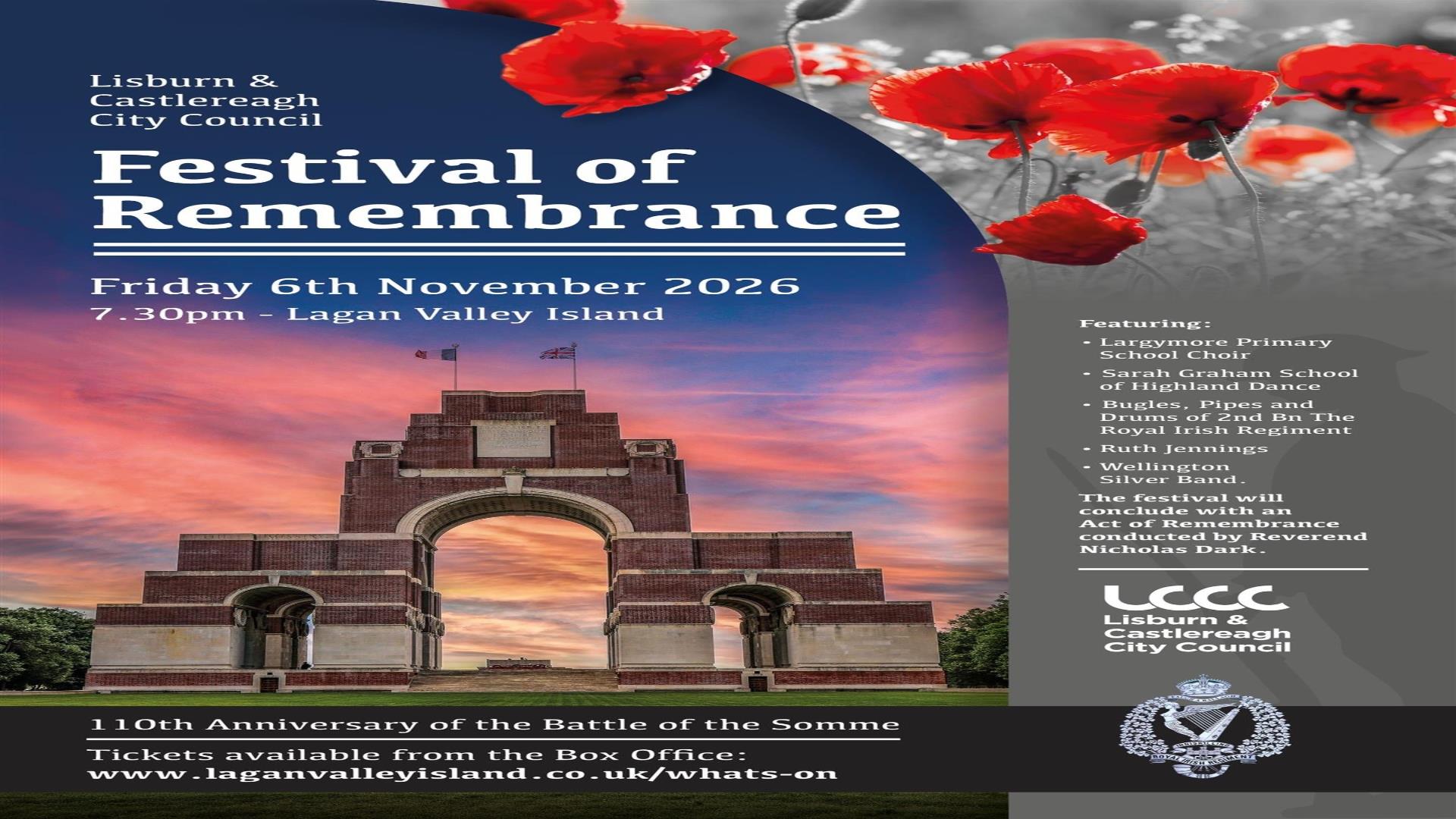 Image is of the arch re the Festival of Remembrance