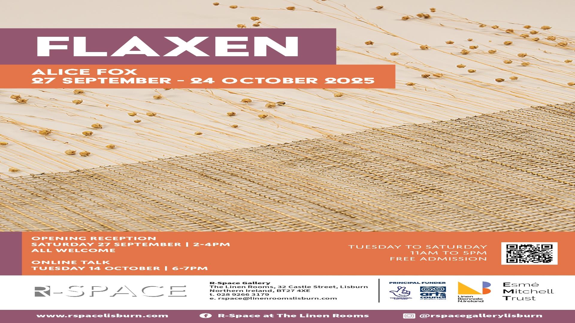 Image is an exhibition of flax by Alice Fox