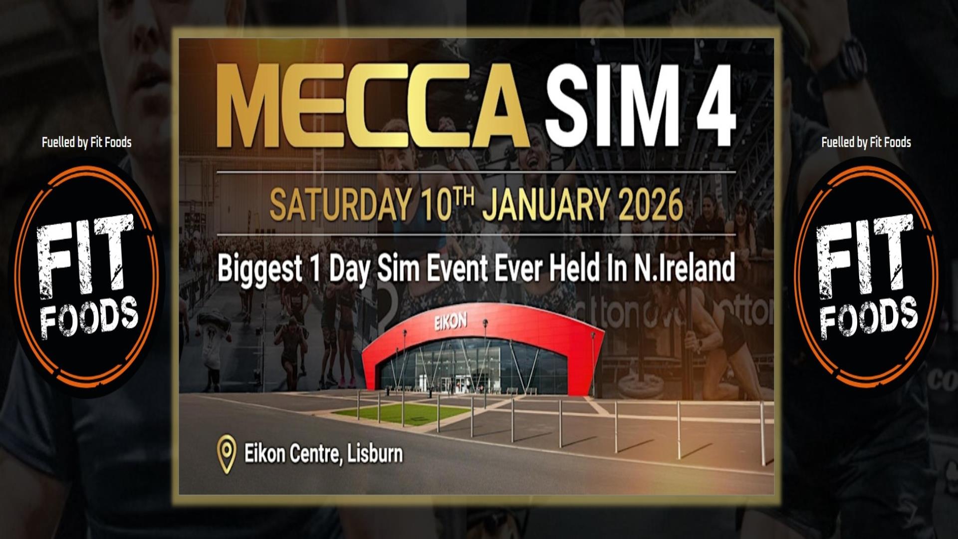 Image is of MECCA Sim 4 event being held in the Eikon Centre in Lisburn