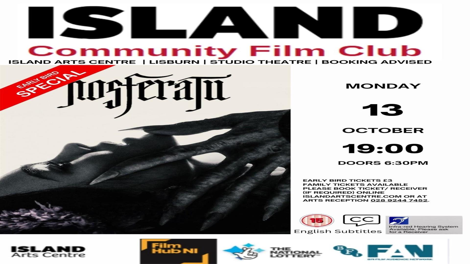 Image is poster advertising 2024 version of the film Nosferatu
